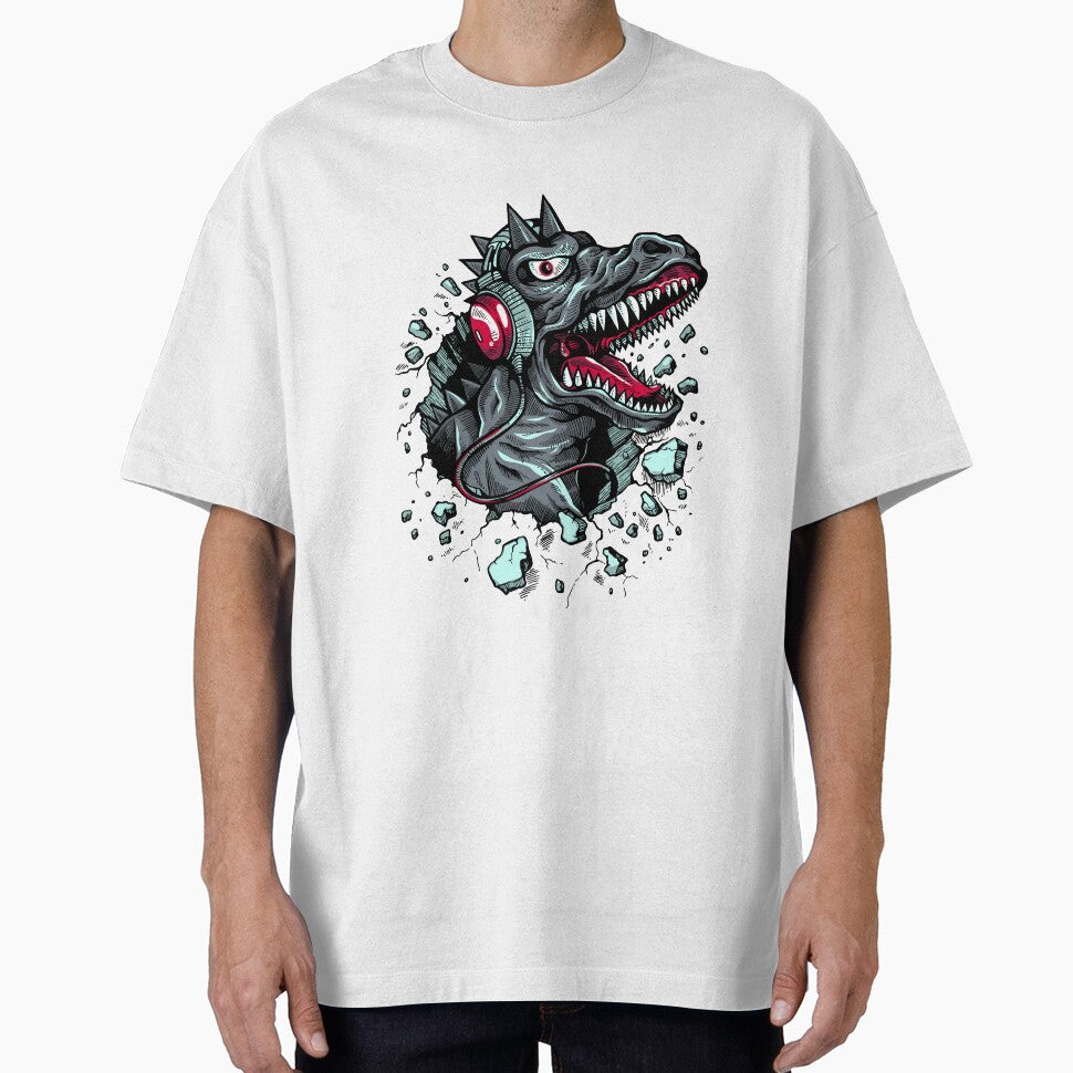 Rocking T Rex with Headphones by Rogue Heart Collective™