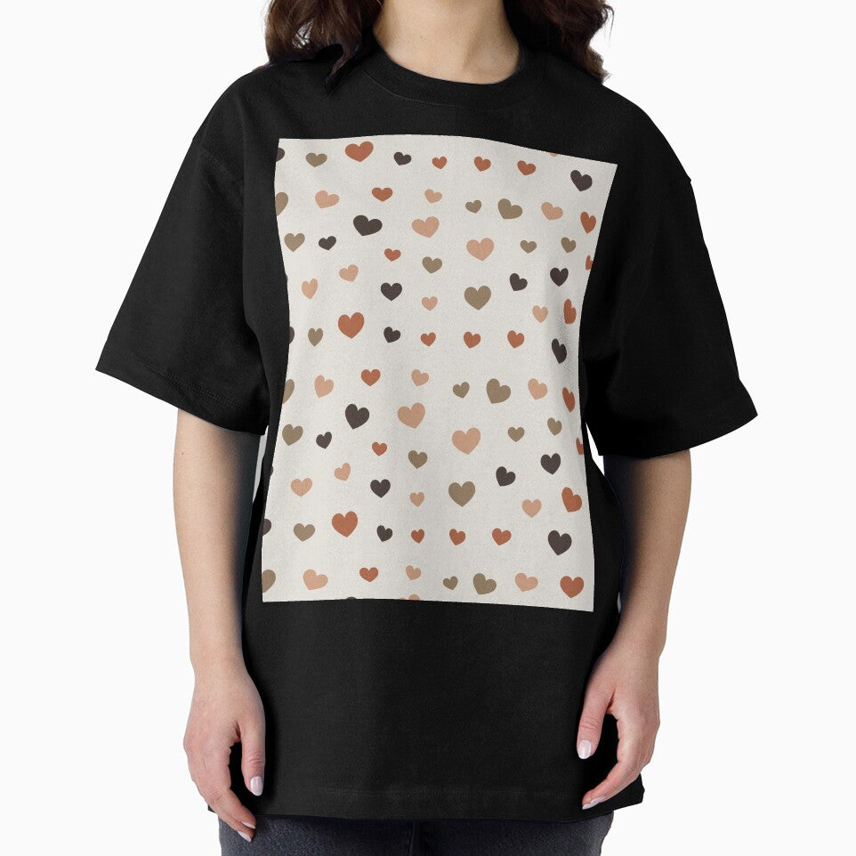 Hearts pattern,brown by cutecrazytshirt