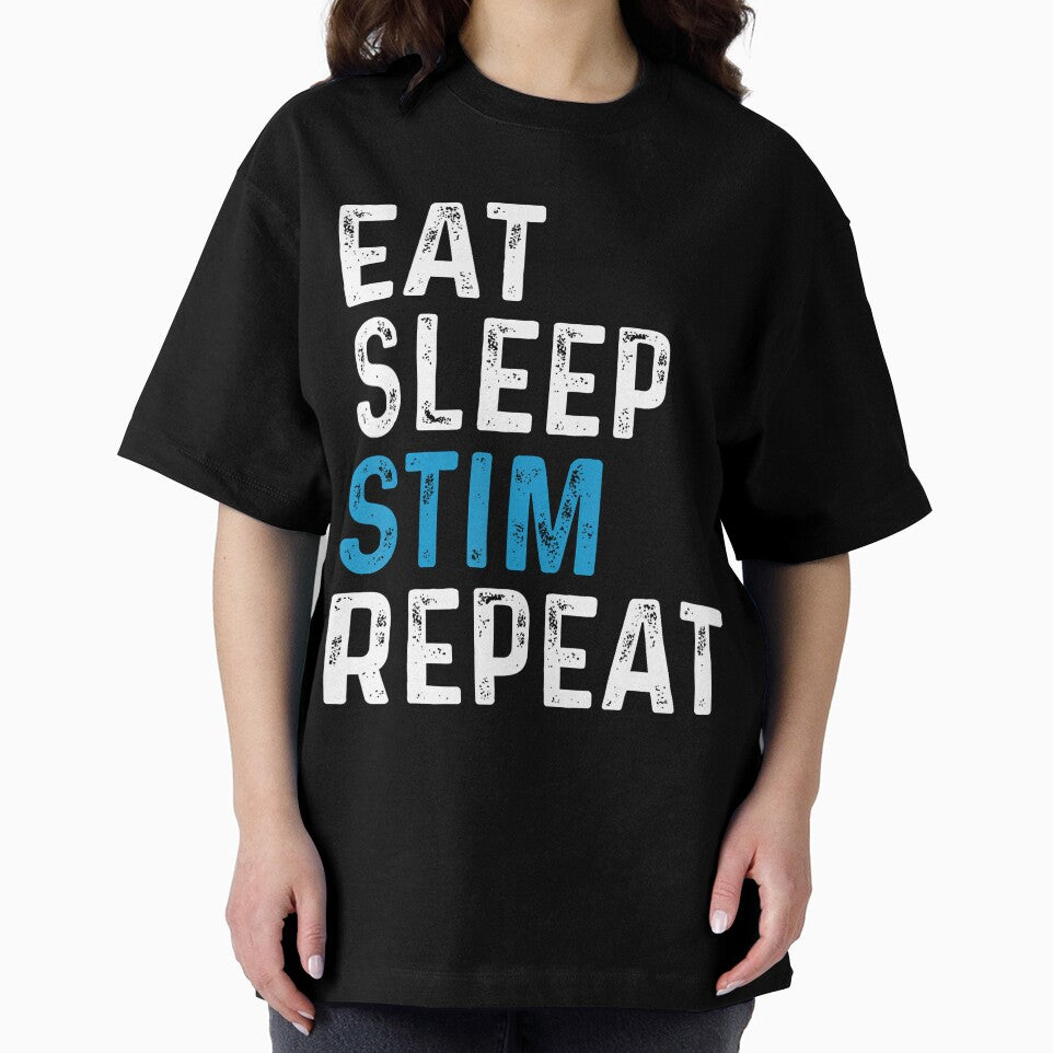 Eat Sleep Stim Repeat Stimming Autism Awareness Boys by RylynKaub86