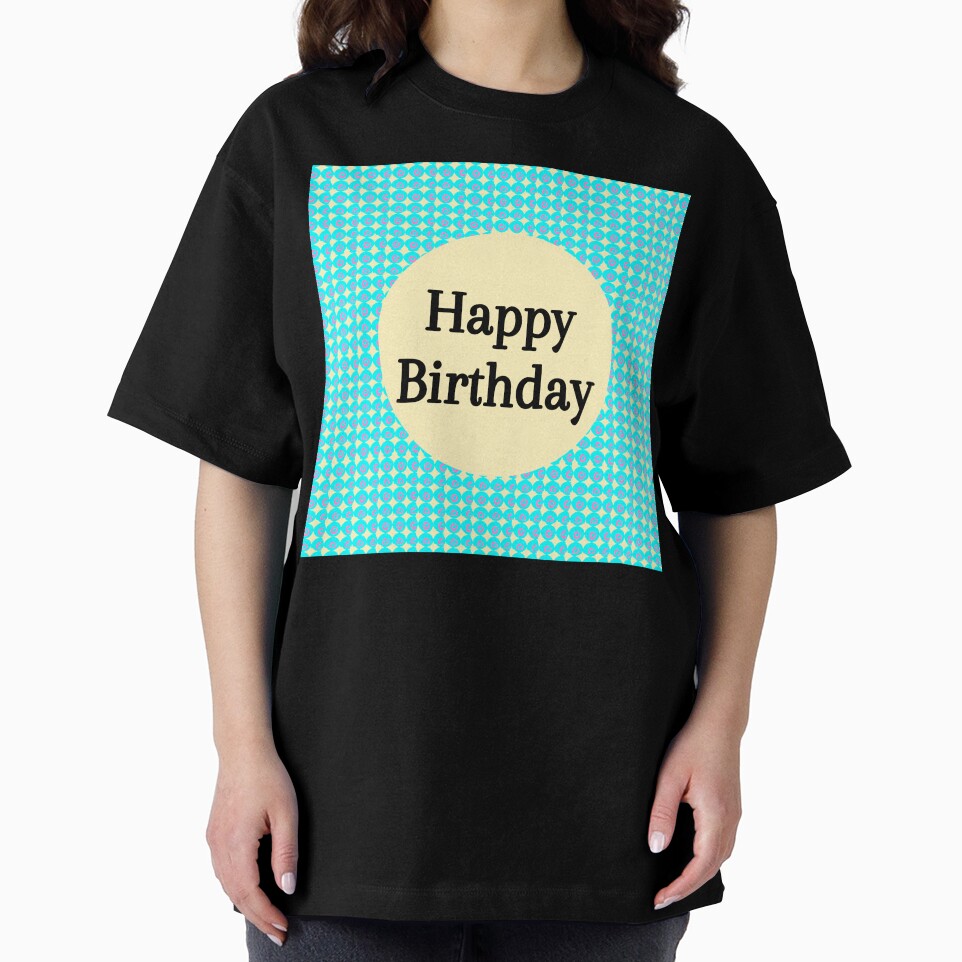 Happy Birthday Greeting Card Fun Pattern with Bold Typography by Swati's Digital Den