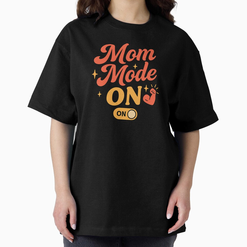 Mom Mode On – Minimal Mother's Day Typography Design by GracefulPODshop