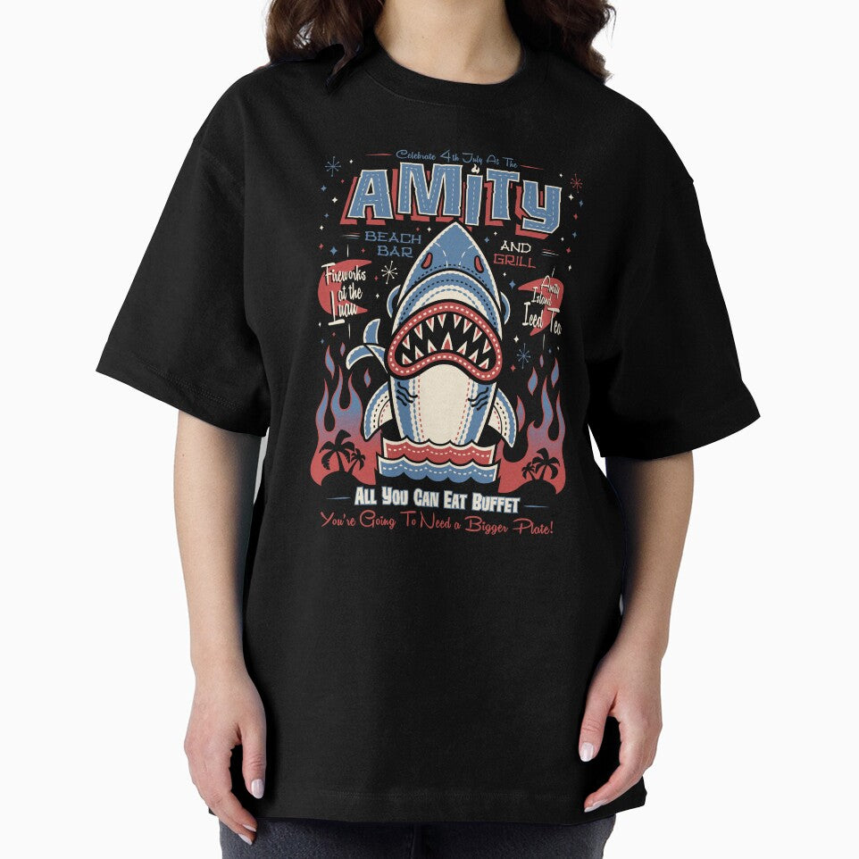 Amity Tiki - Creepy Cute Shark - Vintage Retro Surf Vacation by Nemons
