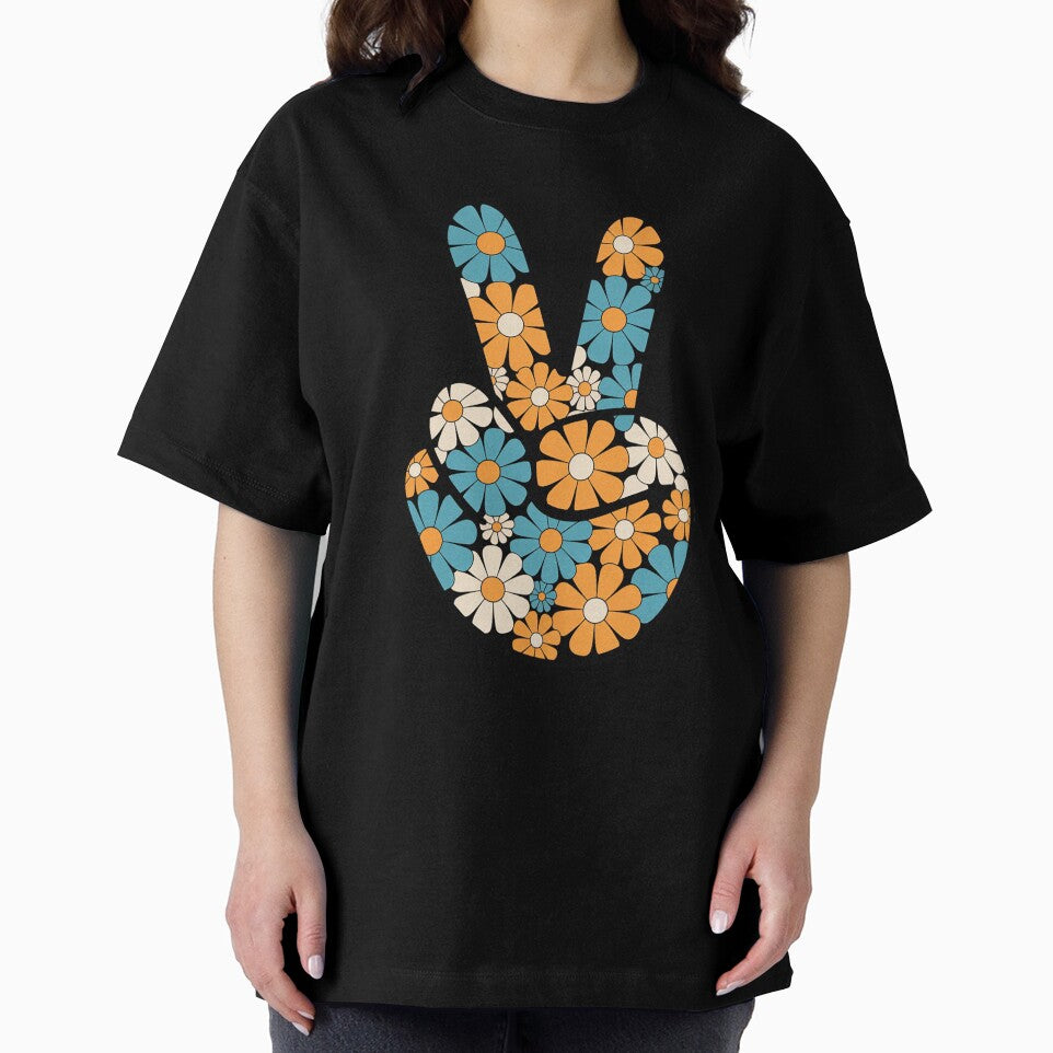 Peace Hand Sign Hippie Flower Groovy 60s 70s Party Outfit by HORIZBoutique