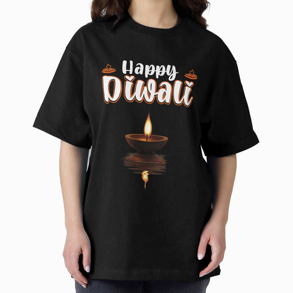 Happy Diwali ver 1 | Festival of Lights | Indian Deepavali Celebration with Diyas, Rangoli & Lord Ganesha | Hindu Festival Art & Gifts by mndesignworx