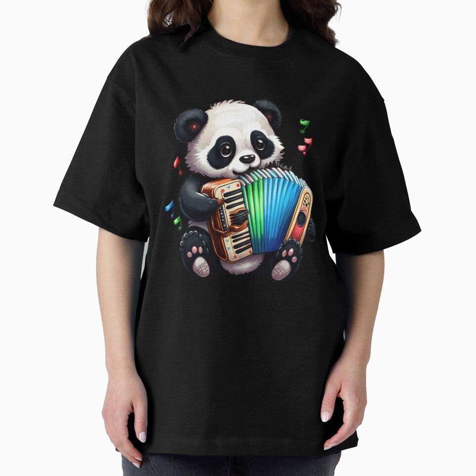 Adorable Musical Cartoon Panda with Accordion by Lamarcy