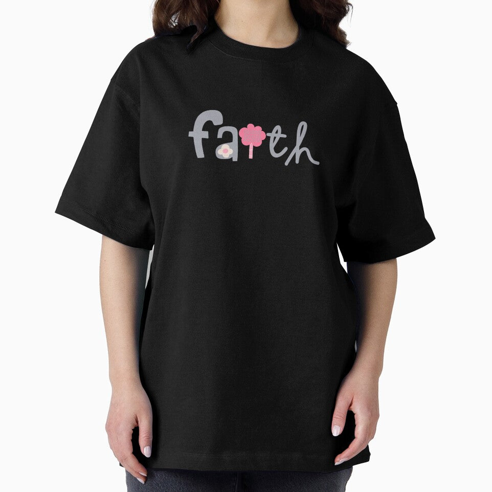 Faith typography pink flowers girl design by happyandbubbly