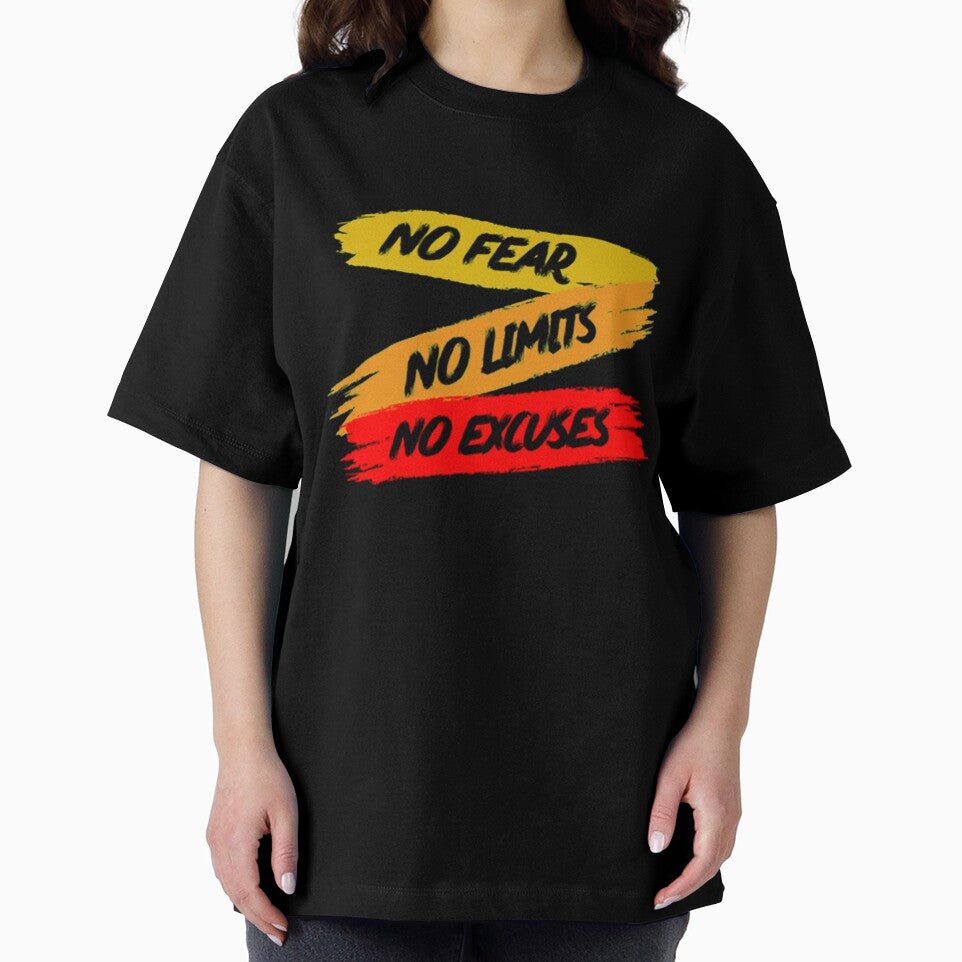 No Fear No Limits No Excuses yellow and Red by GabriellyLessa