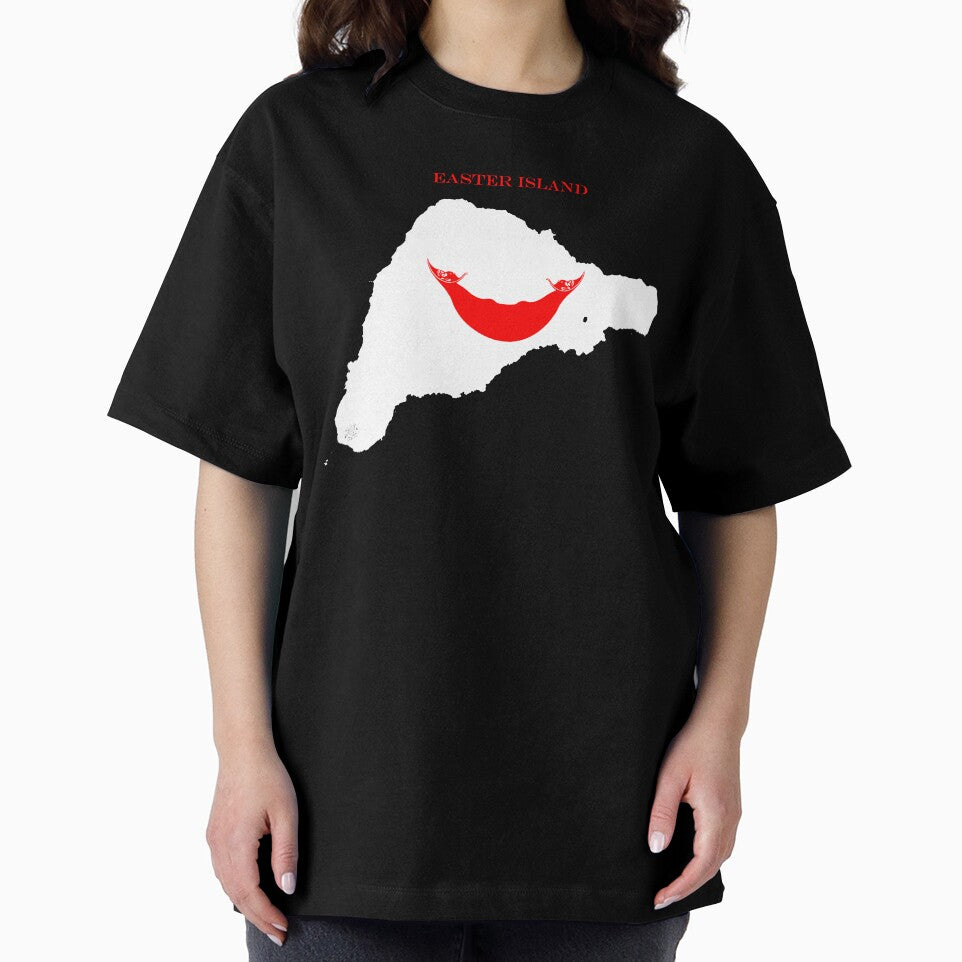 Easter Island Map Flag Silhouette Rapa Nui Travel Pride Gift by NTGUILTY
