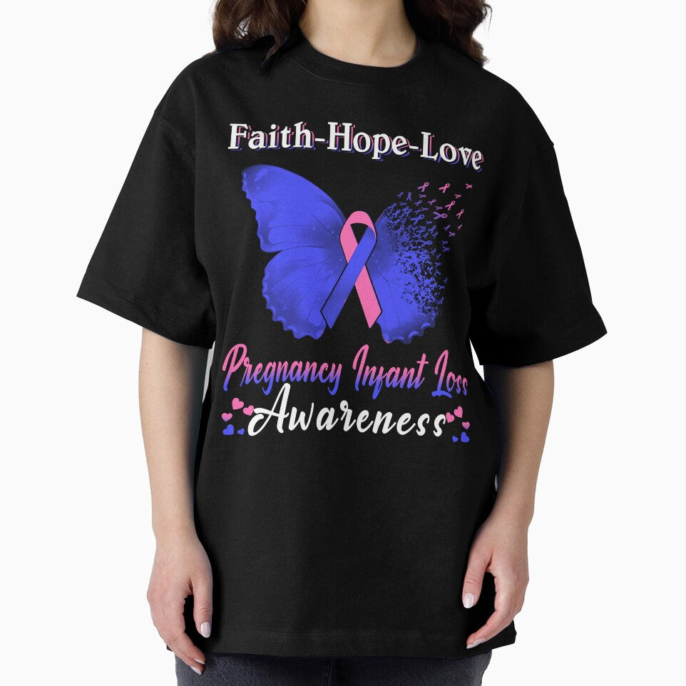 Faith Hope Love Butterfly Pregnancy Infant Loss Awareness by Gillosina