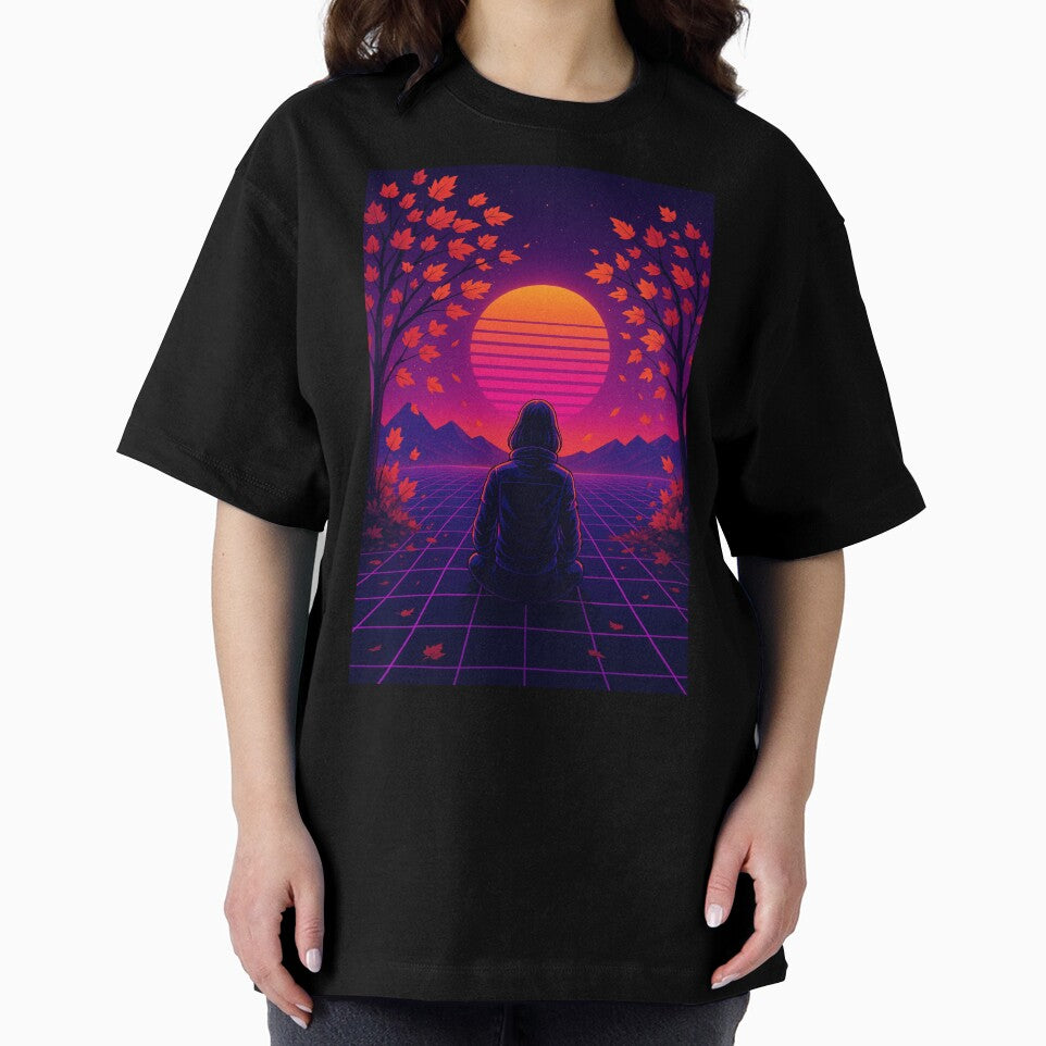 Neon Autumn Dreams – Cyber Vaporwave Sunset by kamisclothes