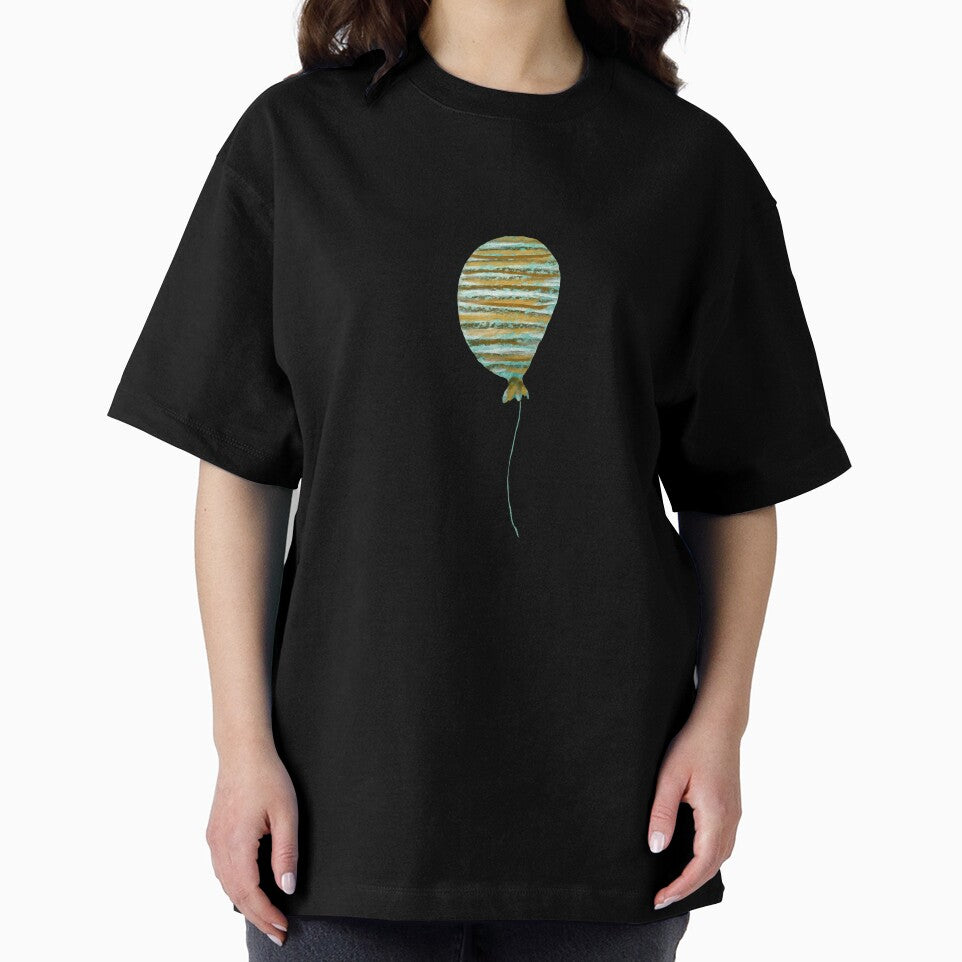 Balloon green textured strip a watercolor sketch black by Yana Mustafina | Boho Soulful Designs