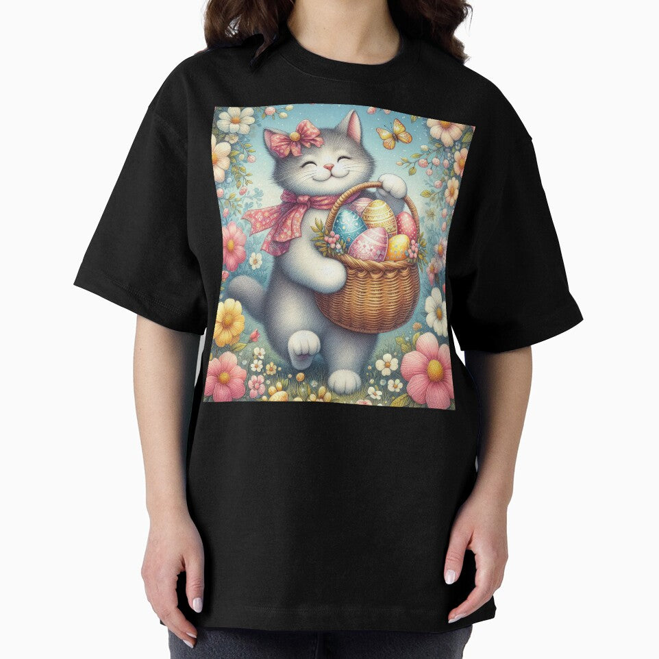 cat with Easter eggs basket by Expressions-Sel