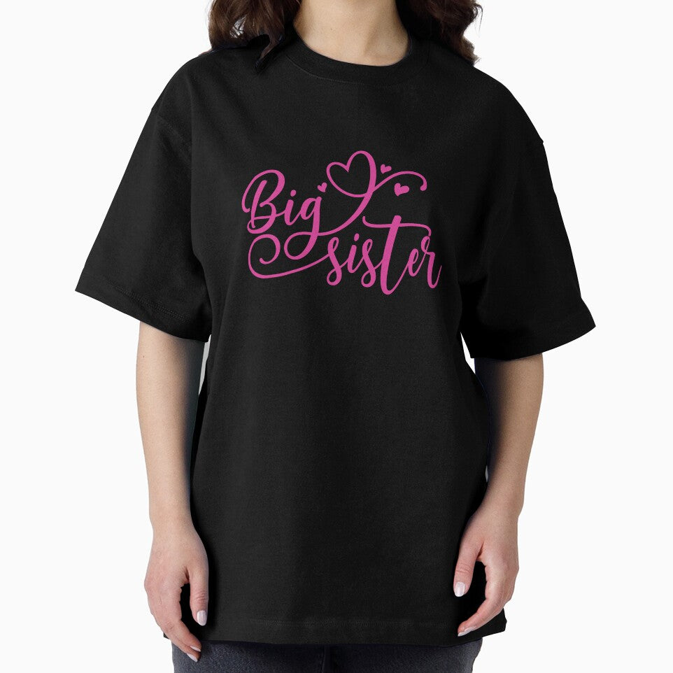 Big Sister Script Typography with Cute Hearts – for Sisters by Rhu Creations