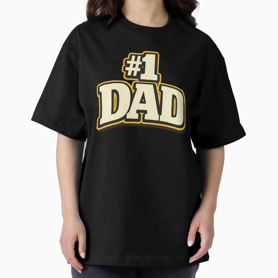 #1 Dad Number One Father’s Day Gift Classic Retro Dad Shirt by Fangtasia77