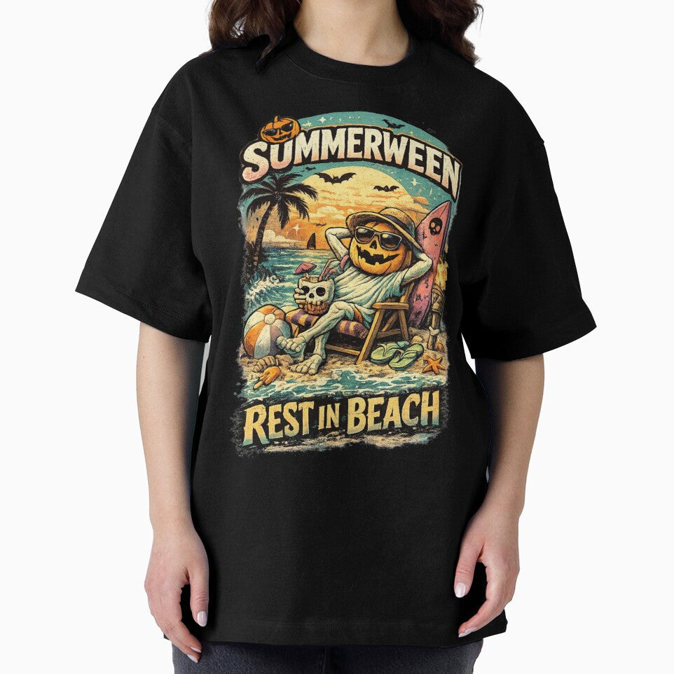 Summerween Rest In Beach Spooky Beach Shirt by vampbabe54