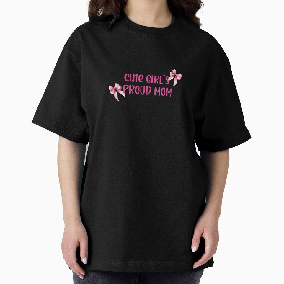 Cute Girl Proud Mom Bow Design by GiraffeandStuff