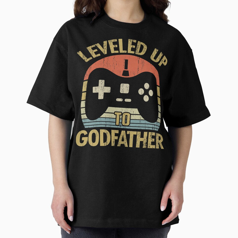 Leveled Up To Godfather - Fathers Day Gift Video Gamer by nana1099