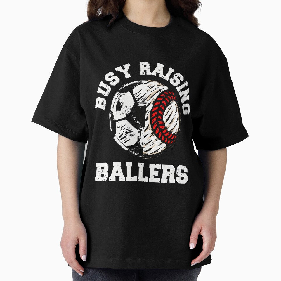 Busy Raising Ballers Funny Soccer Baseball Sports Mom by oglesum