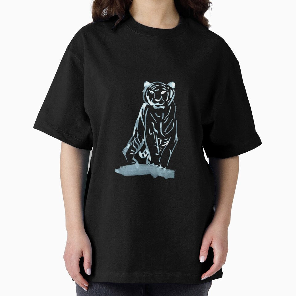 Approaching Tiger - Black and Blue by Niina  Niskanen