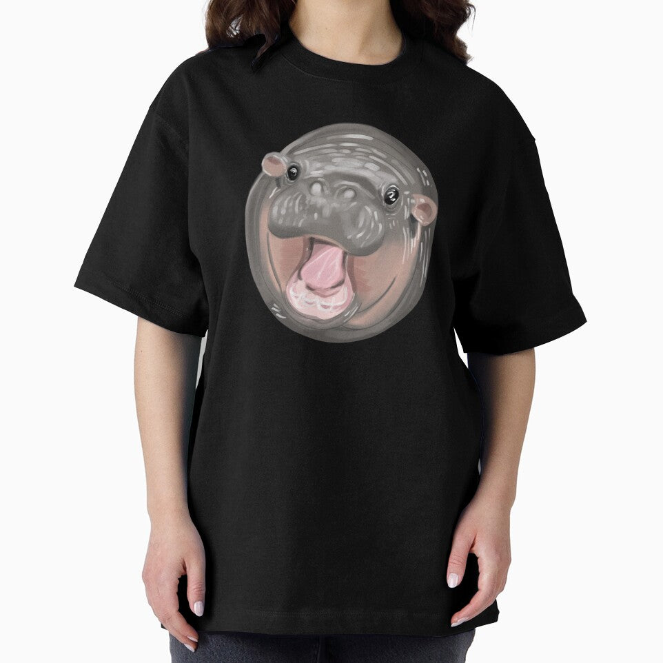 Cute Moo Deng Pygmy Hippo Viral Sensation by SpiritedArtwork