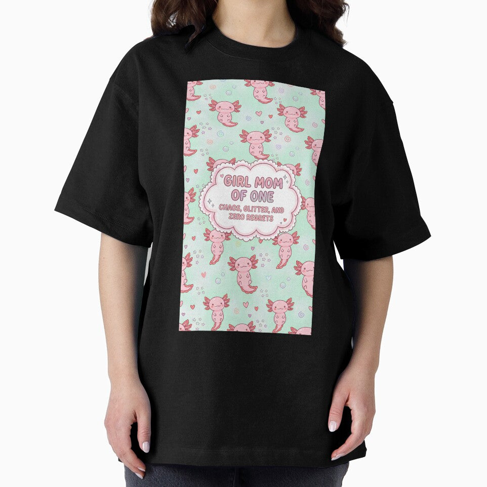 Girl Mom of 1 Cute Pink Axolotl Pattern by Itsheartshop