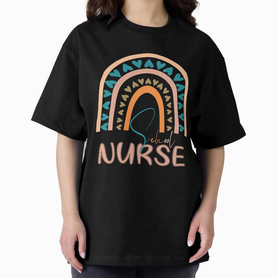 Cute Rainbow Leopard Print School Nurse Back To School by MarvSeel