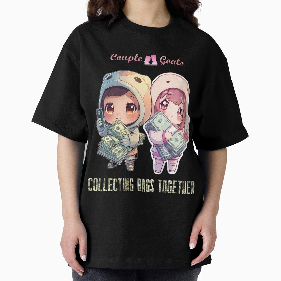 Cute Couple Money Stacks Chibi Art by Rehma Wear