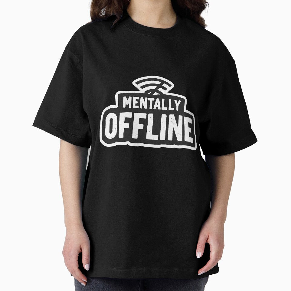 Mentally Offline Funny Meme Sticker | Introvert Gen Z Humor by LYZ7VANI
