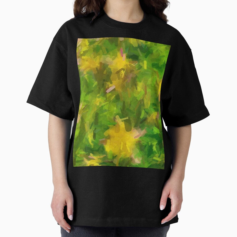 Flower Brush Strokes, Yellow, and Green by LisaMPierce1990