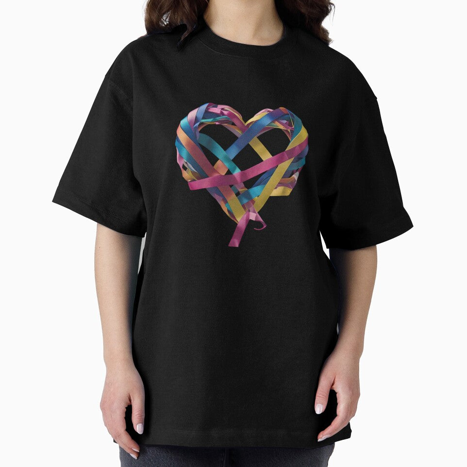 Colorful Ribbon Heart – Love, Unity, and Celebration by SamartkitDesign