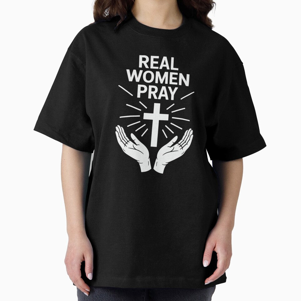 Real Women Pray Christian Faith Cross Hands by SuperAndSocial