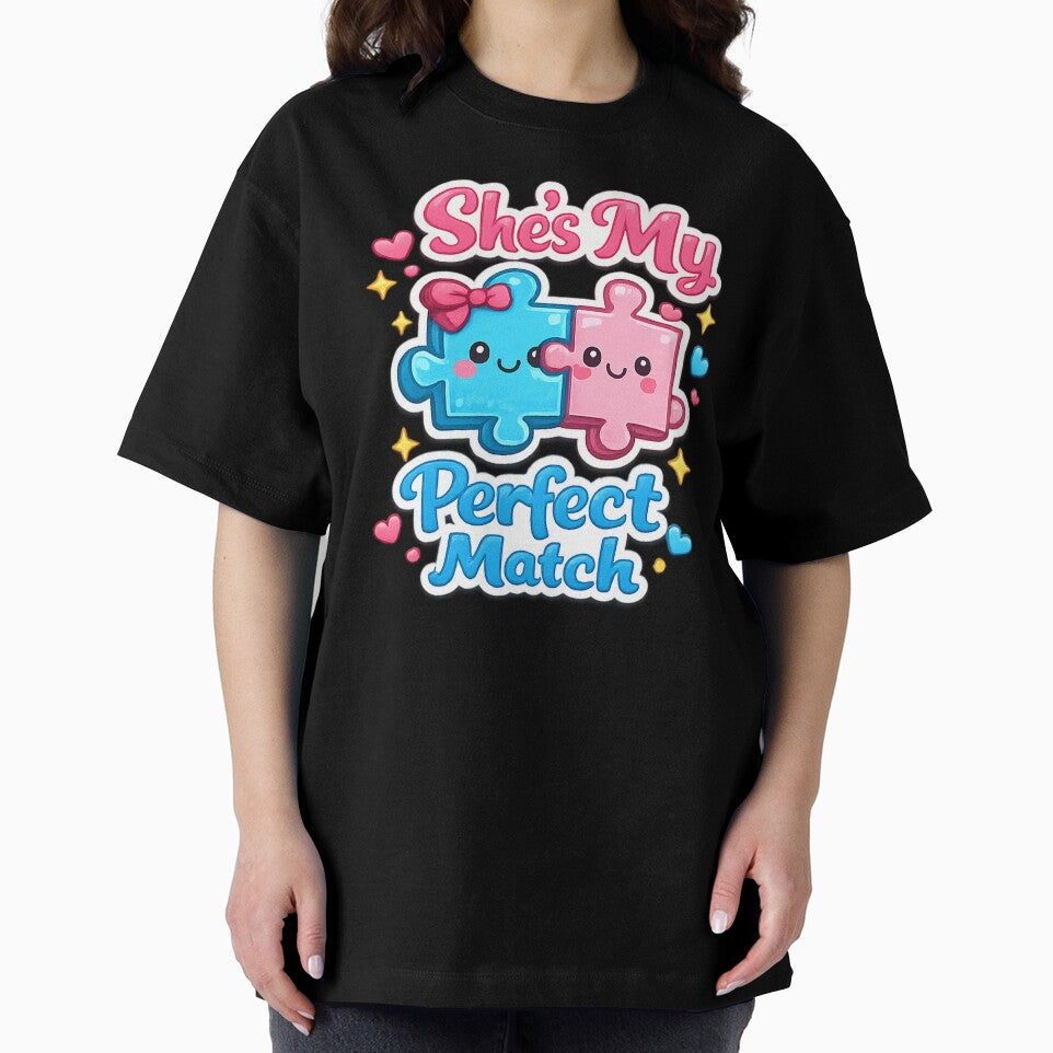 She’s My Perfect Match – Puzzle Couple Love Design by JerryBahama