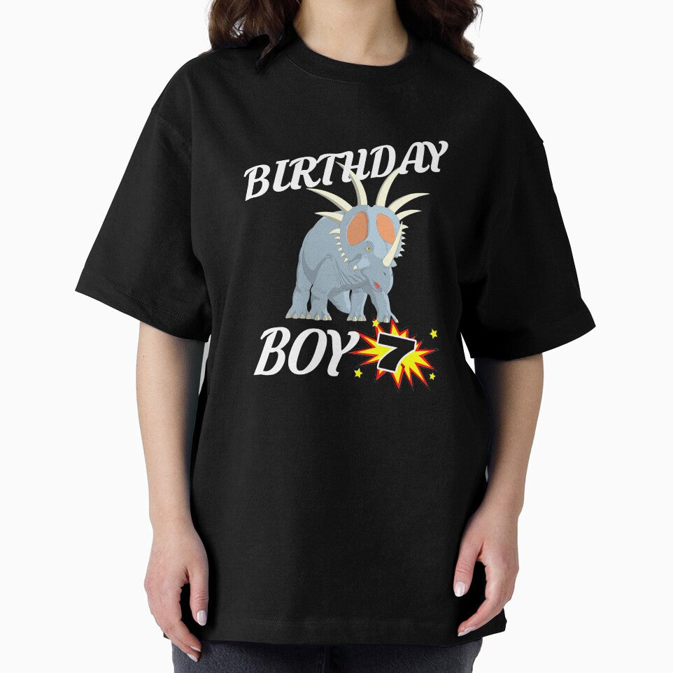 7 Years Old Birthday Design Dinosaur GifDesign by drwigglebutts