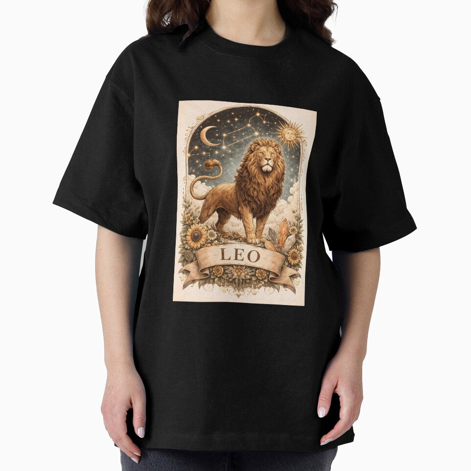 Vintage Leo Zodiac T-Shirt, Astrology Shirt, Leo Constellation Tee, Fire Sign Gift, Celestial Art by infinitearte