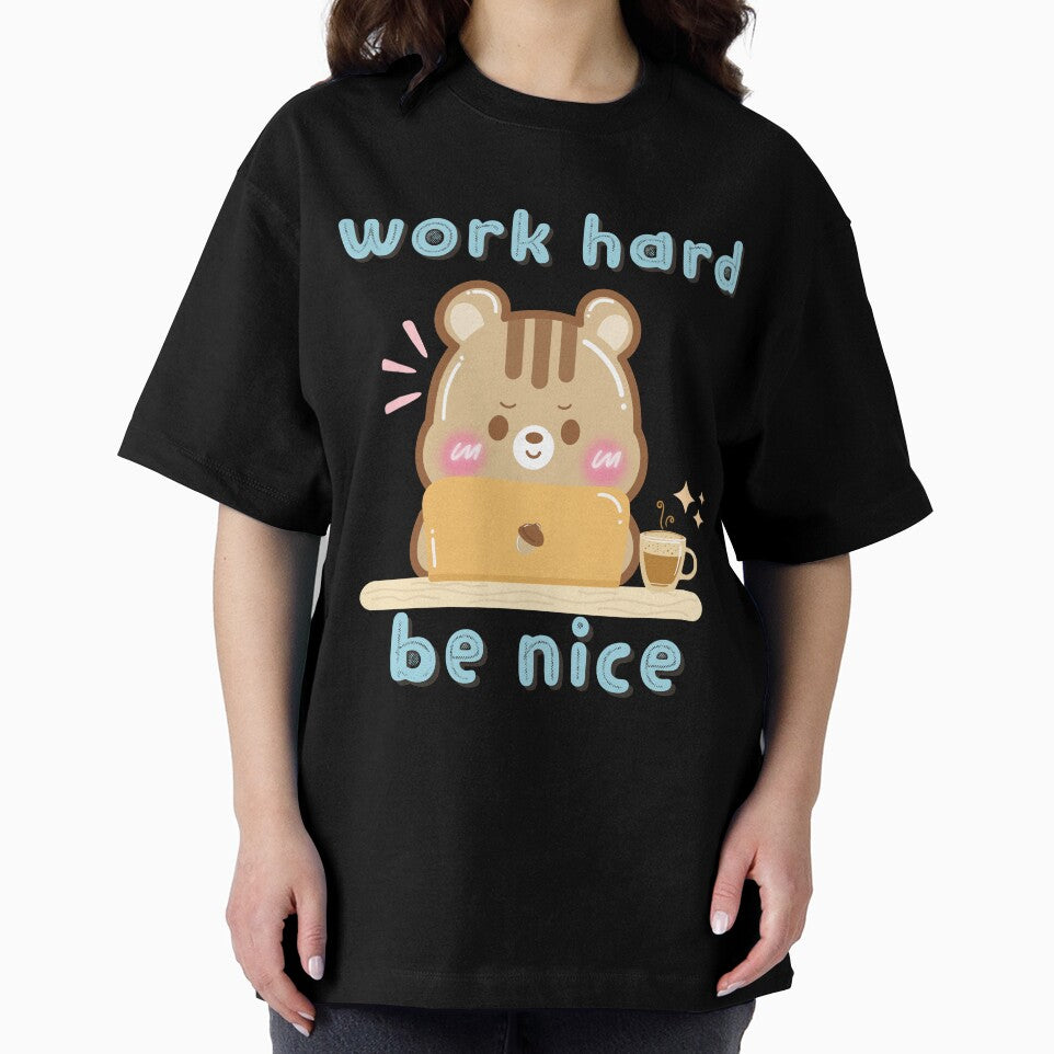 Cute Kawaii Chipmunk Work Hard and Be Nice by cutecozynook