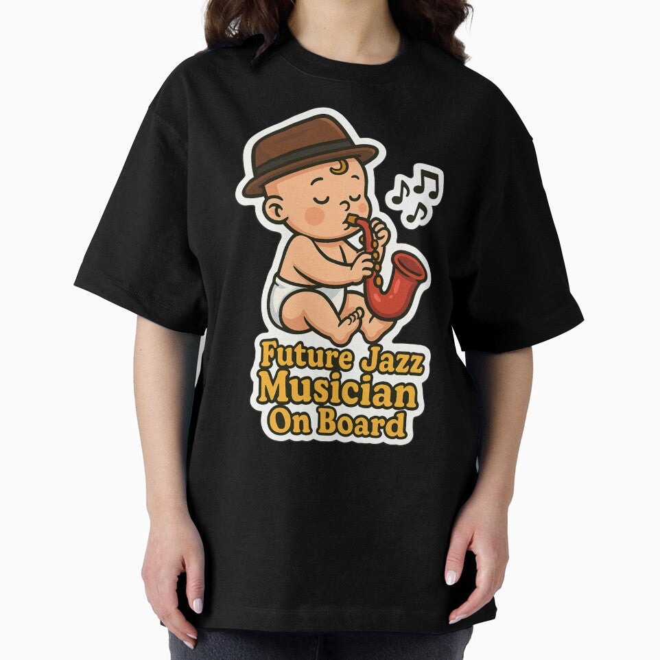 Future Jazz Musician Baby On Board Art by Trendy Sticker & Merch Collection - Express Yourself