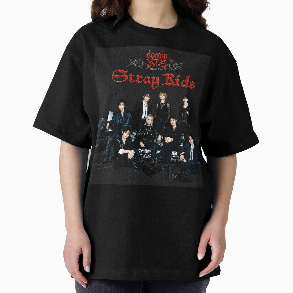 Stray Kids everywhere all around the world you make SKZ STAY kpop broken compass t-shirt world tour dominate ot8 skzoo black logo by Kpop-Noona