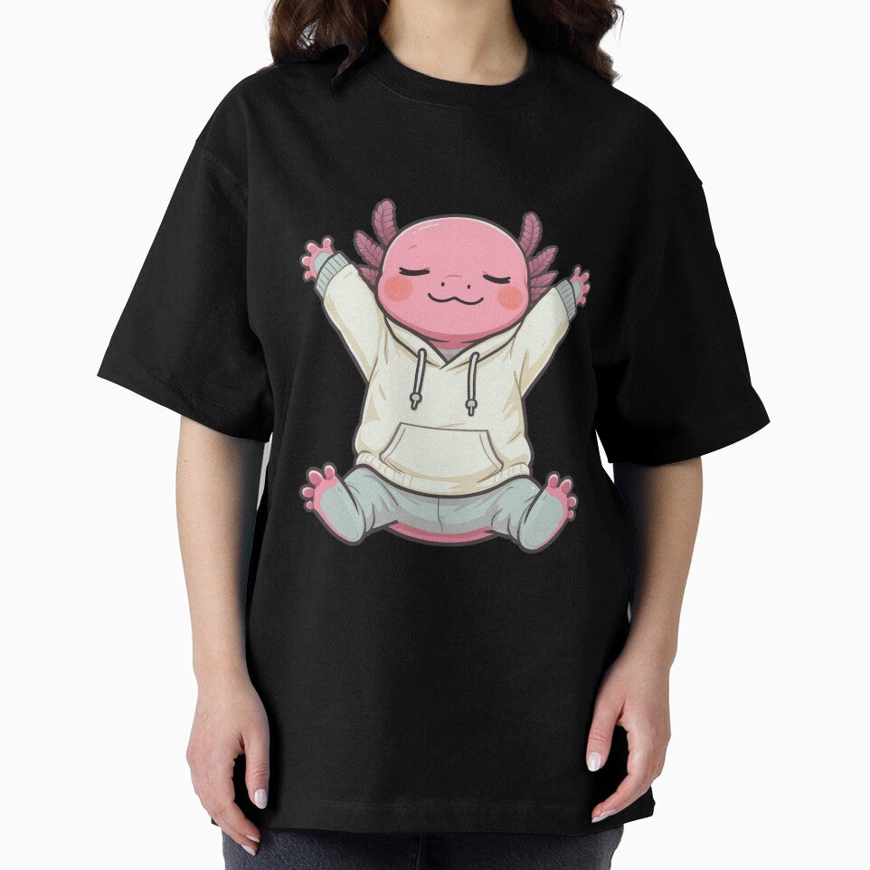 Morning Stretch Axolotl – Calm Self-Care Lifestyle Illustration by ColorSplash123