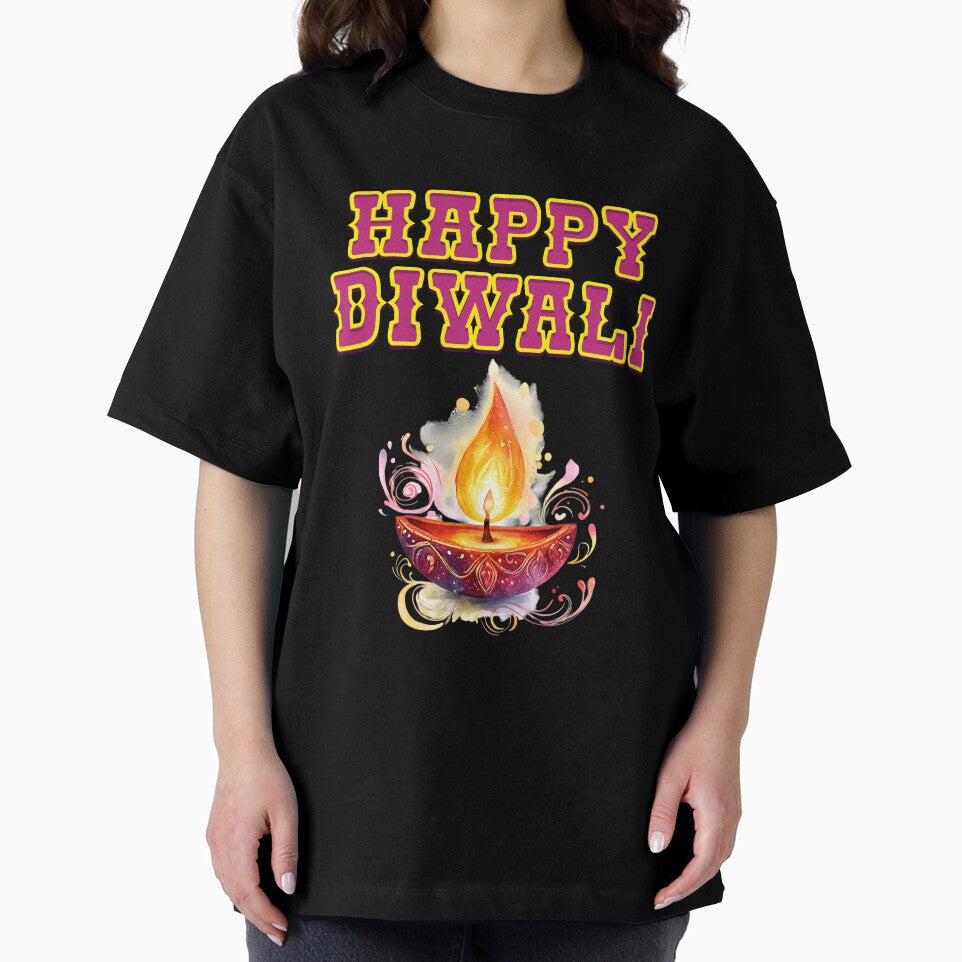yoga Happy Diwali ver 6 | Festival of Lights | Indian Deepavali Celebration with Diyas, Rangoli & Lord Ganesha | Hindu Festival Art & Gifts by mndesignworx