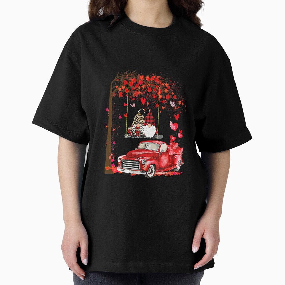 Funny Gnome Truck Valentines Day Red by Perrydad78