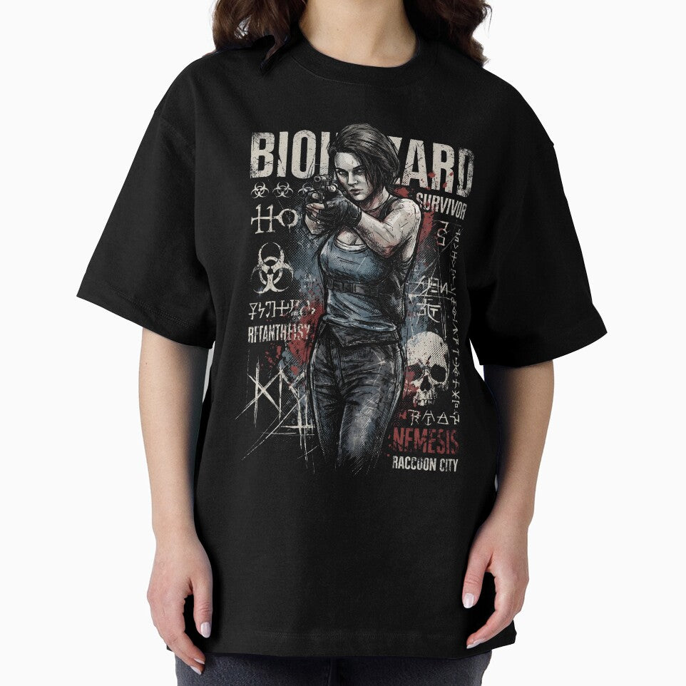 Jill Valentine Resident Evil Grunge Gaming Graphic Tee by Senpaiwaves