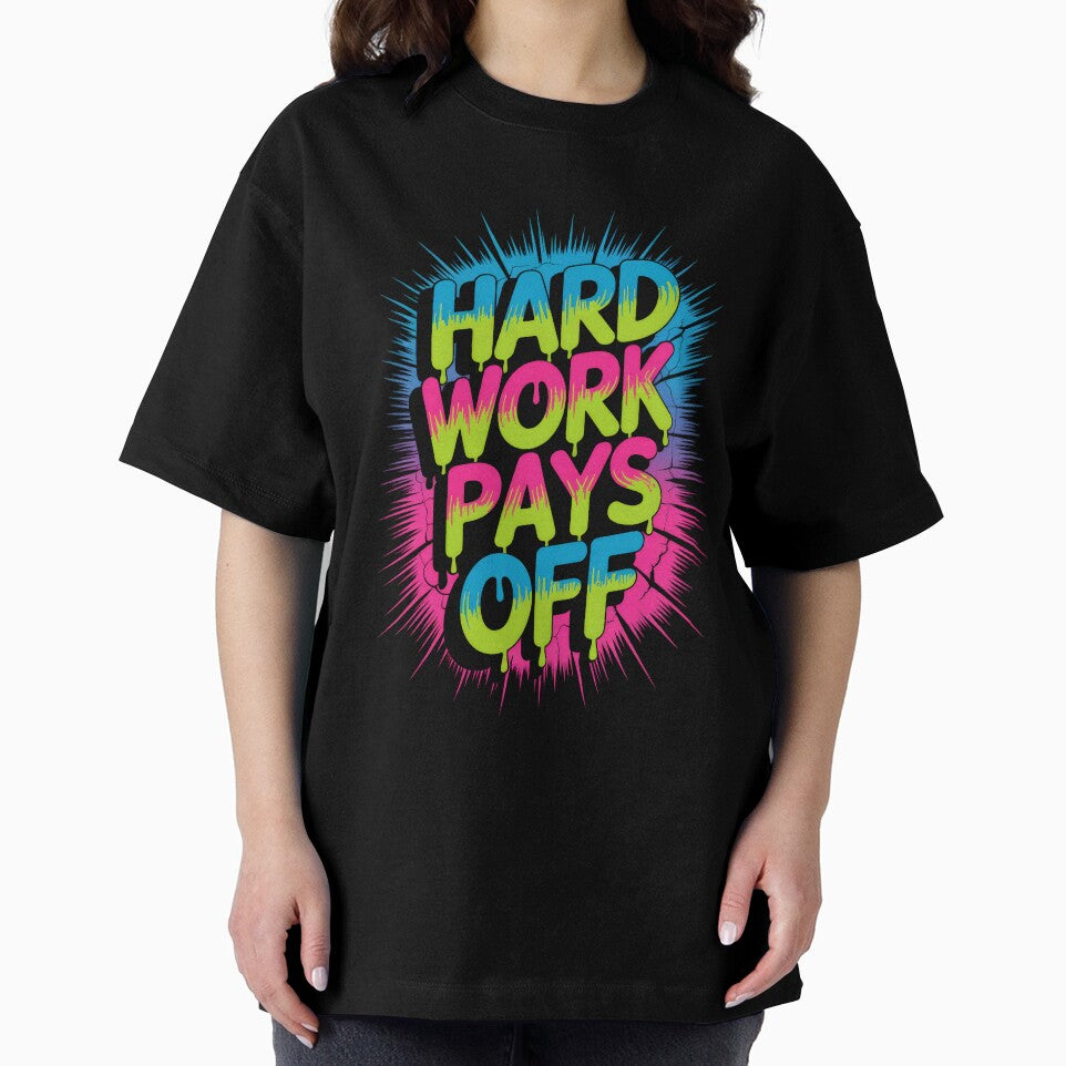 Hard Work Pays Off – Neon Graffiti Motivation by Enea Kelo