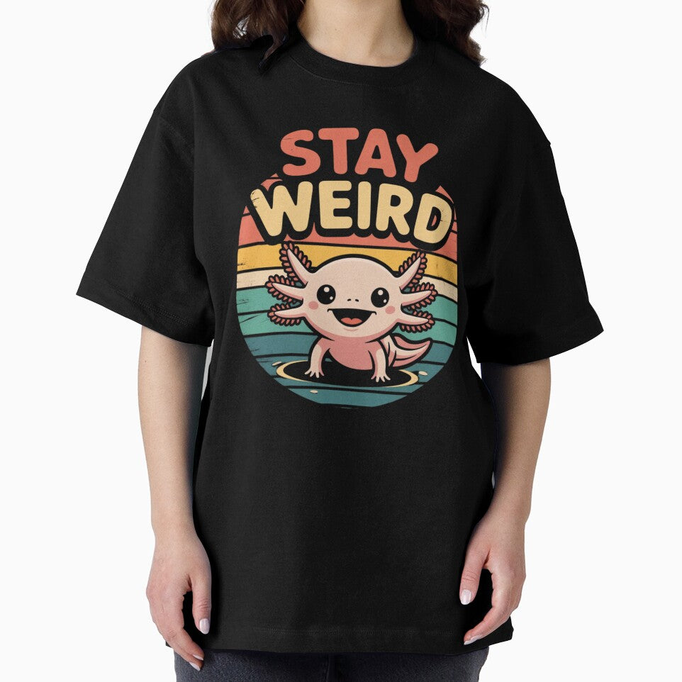 Stay Weird Axolotl Retro Vintage Design by NO-STUDIO