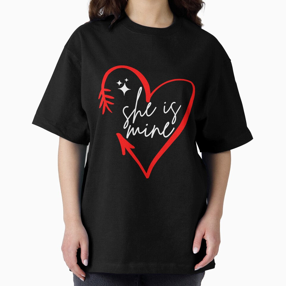 She Is Mine Valentines Couple Matching by saragrant39