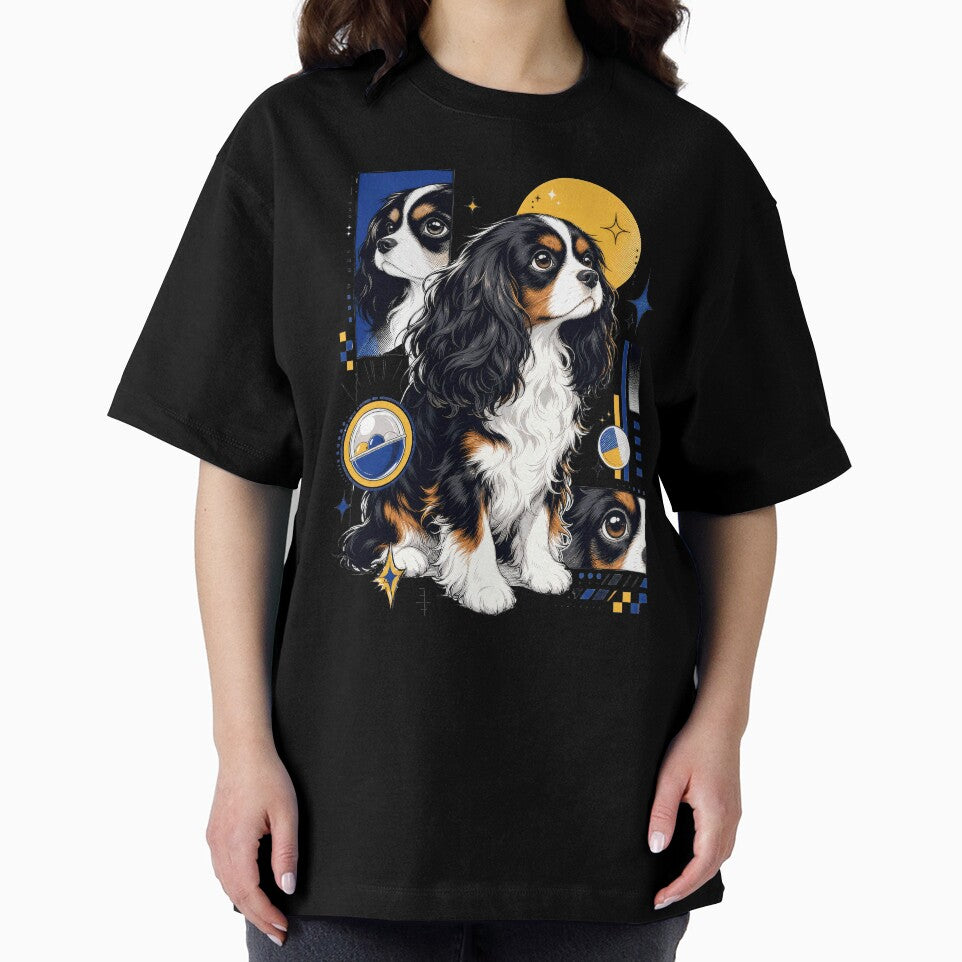 Urban Kawaii Tricolor Cavalier Spaniel Dog by AntiqueImages