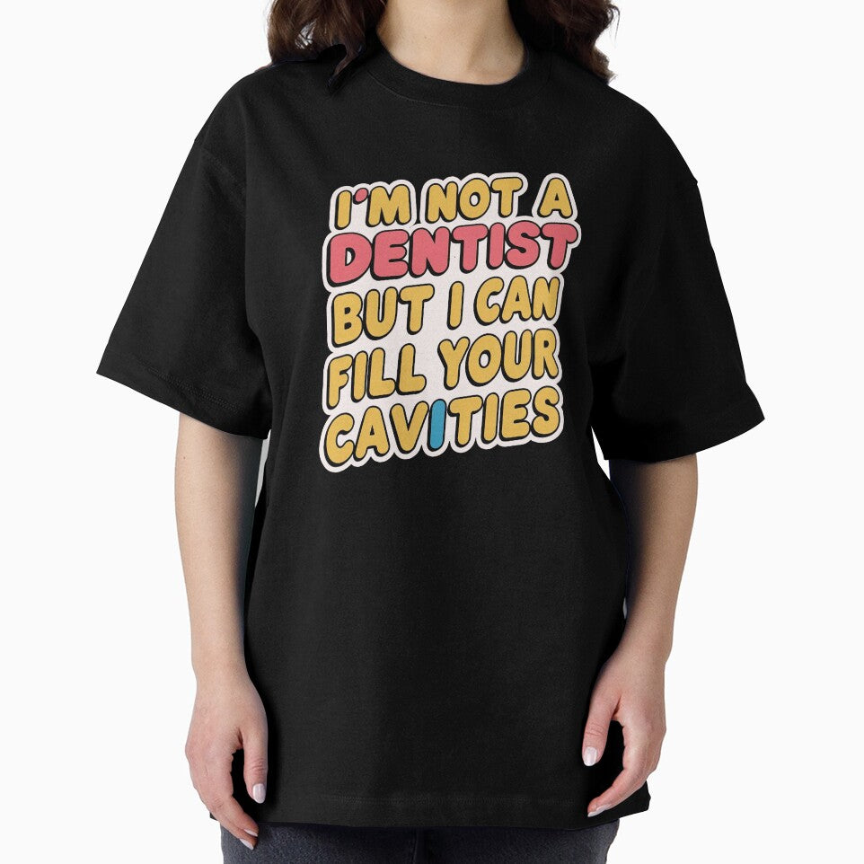 ''I can Fill Your Cavities'' Funny Bachelor Party Typography T-Shirt by Witty Shirts