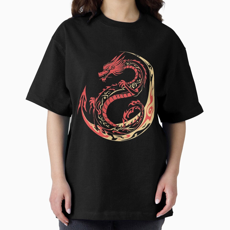 Celestial Fire Dragon – Red & Gold Crescent Mythic Emblem by Nuve-ra