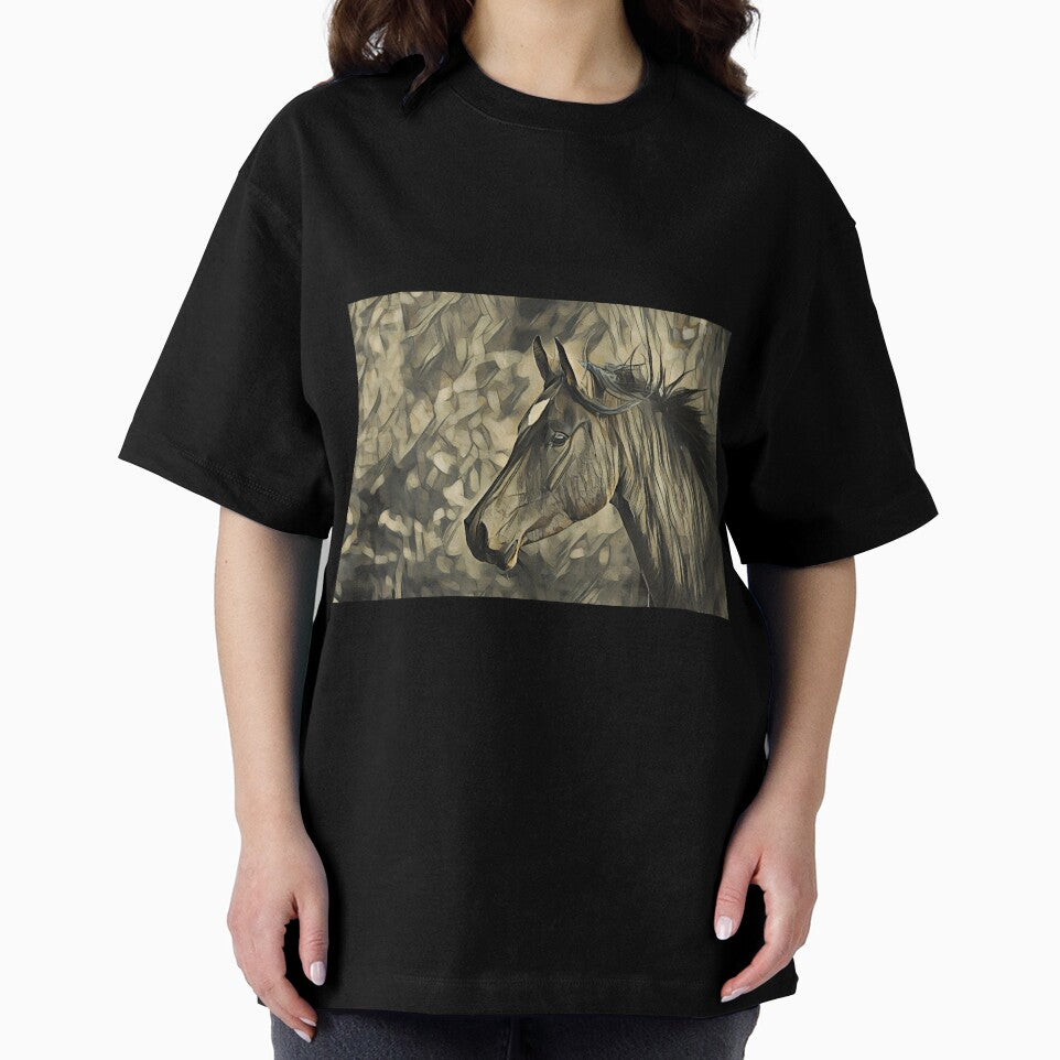 Portrait of a thoroughbred horse – monochrome mood by NickoPrints