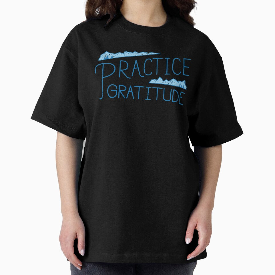 Practice Gratitude Mountains Retro by StudioUnrefined
