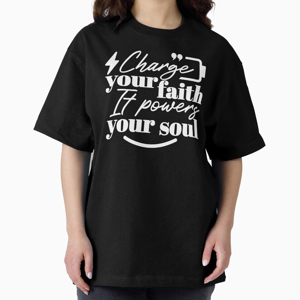 Motivational Christian Quote – Charge Your Faith Design by FlinArt